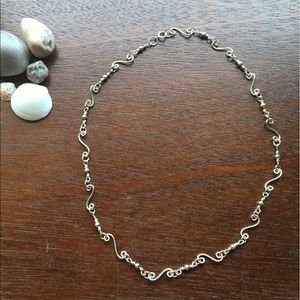 16in Silver Decorative Chain Necklace